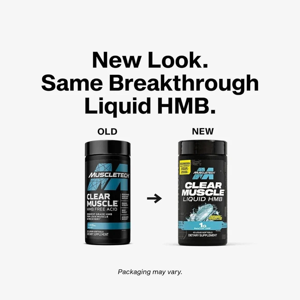 HMB Supplements 1000Mg, Clear Muscle (42 Liquid Softgels) – Highest Grade HMB fo