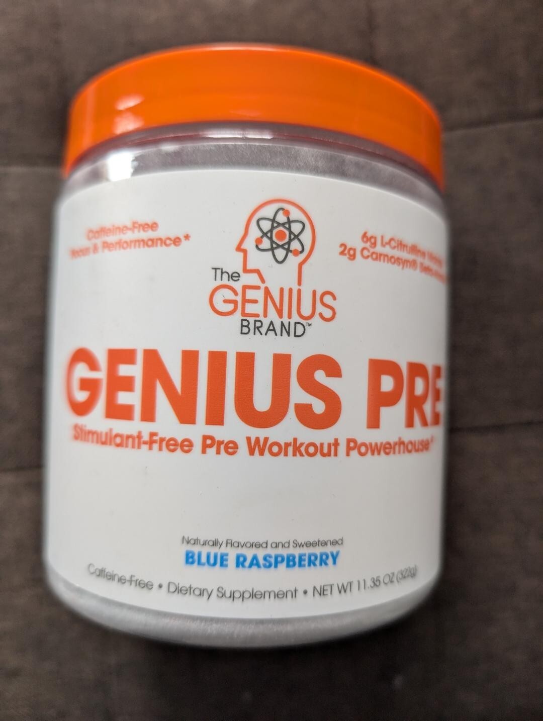 Genius Pre, Stimulant-Free Pre Workout Powerhouse , 11.35 oz (322 g) Apple/Grape