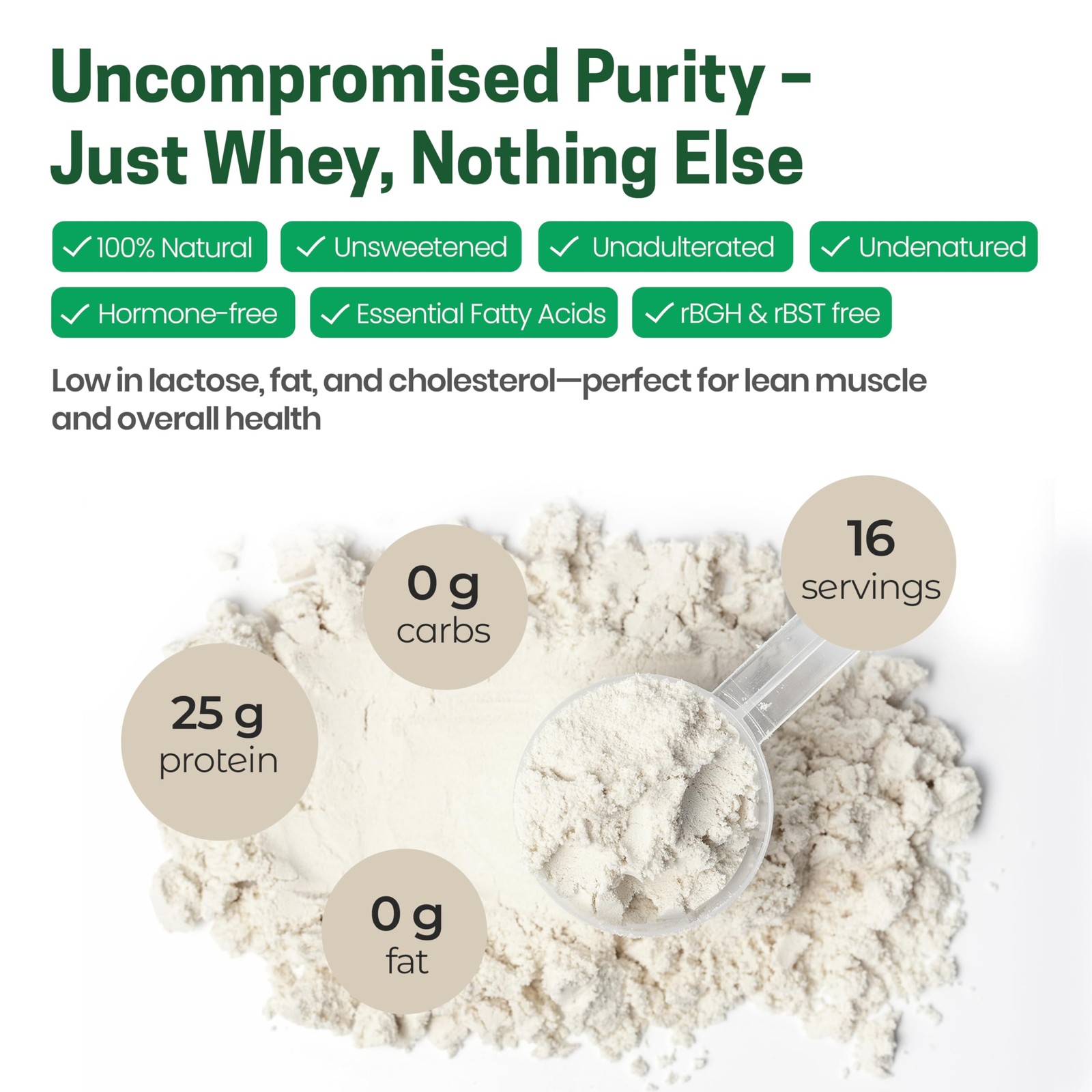 Z Natural Foods Ultra Whey Protein Isolate Powder 1lb Unflavored Unsweetened