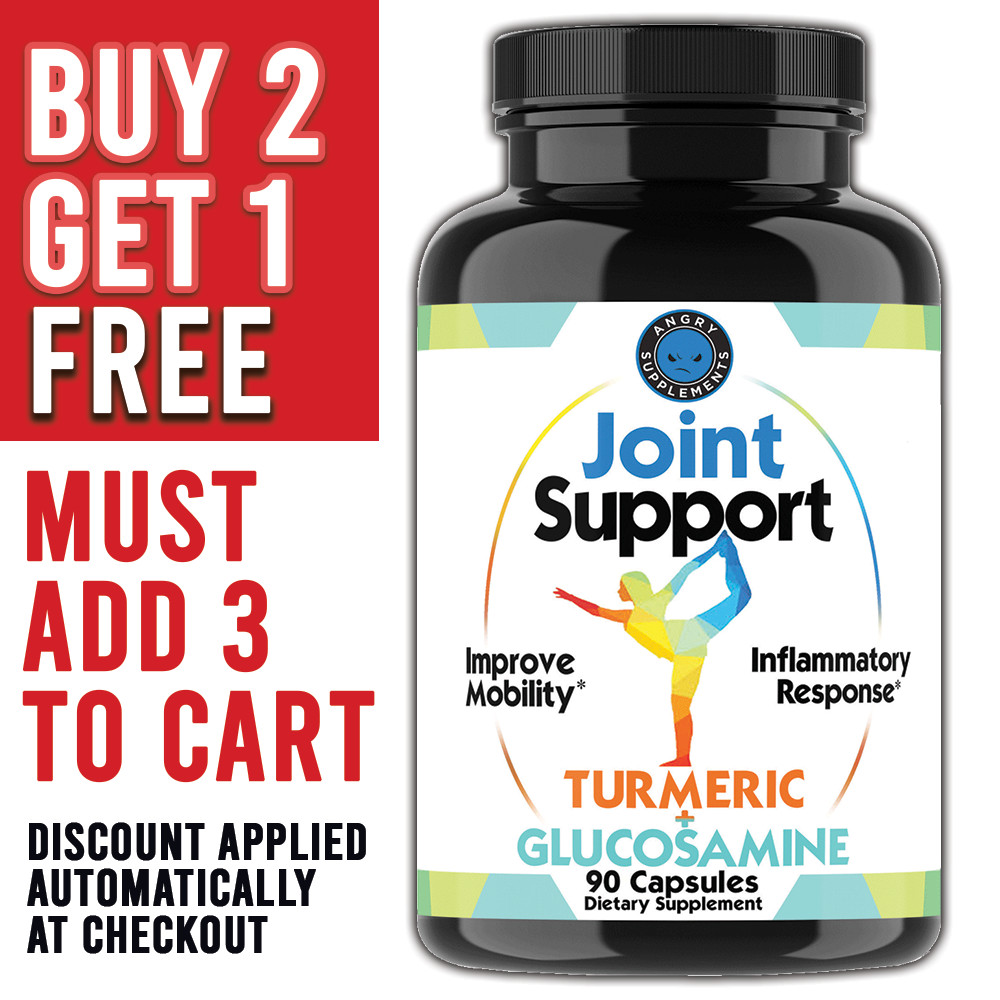 Angry Supplements Joint Support Turmeric Glucosamine Anti Inflammatory Mobility