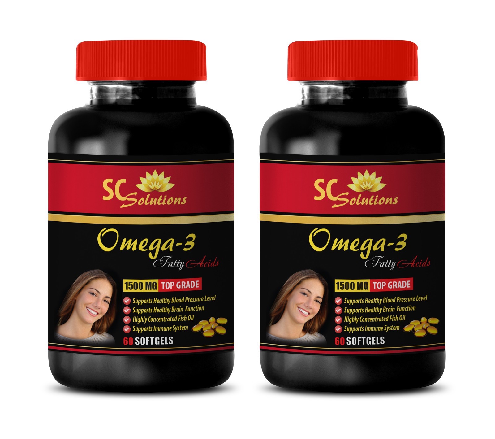 Fatty acid complex – OMEGA 8060 FATTY ACID – immune support vitamins – 2 Bottles