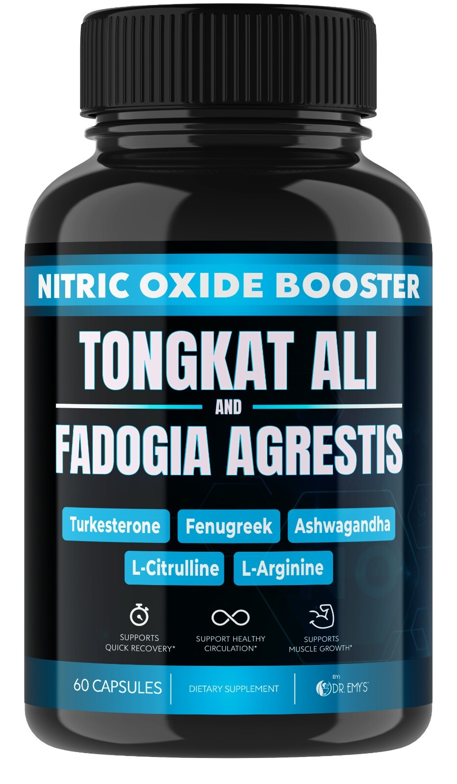 (1 Pack) Testosterone Supplement Booster Capsules Blood Flow Nitric Oxide