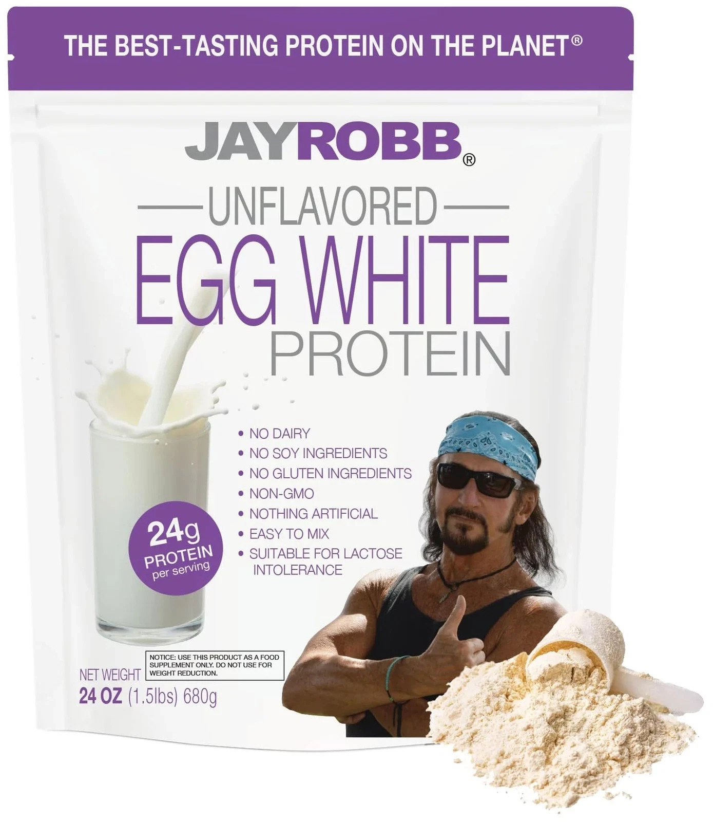 JAYROBB Unflavored Egg White Protein Powder Low Carb Keto Vegetarian Gluten F…