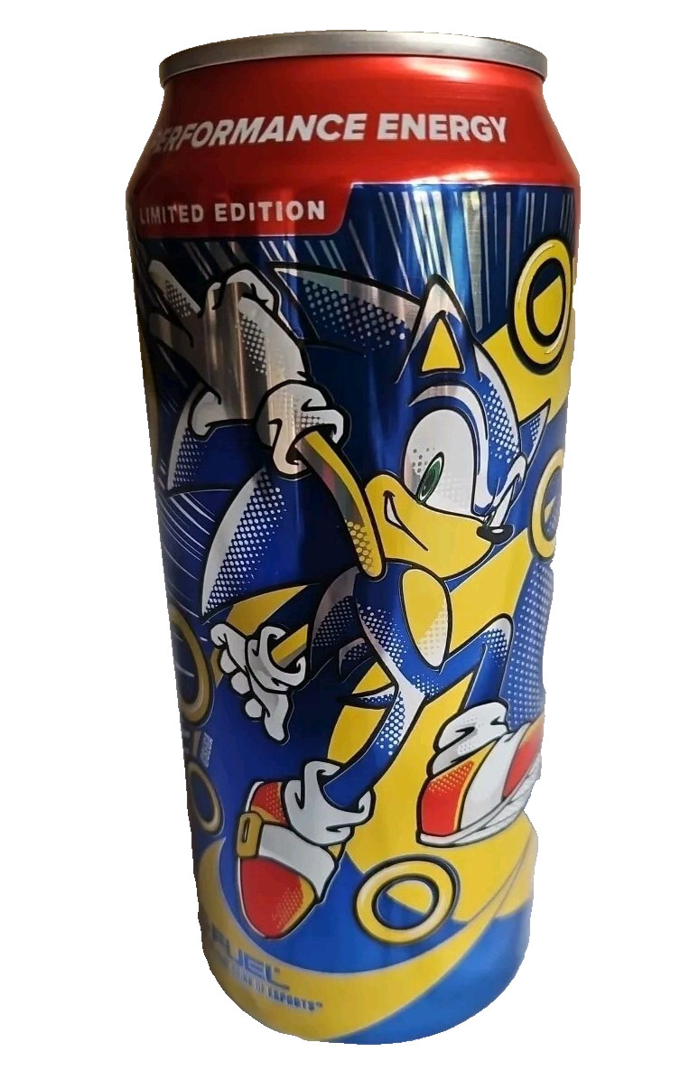 Limited Edition Sonic The Hedgehog Peach Rings G Fuel Can Sega Genesis Gamer NEW