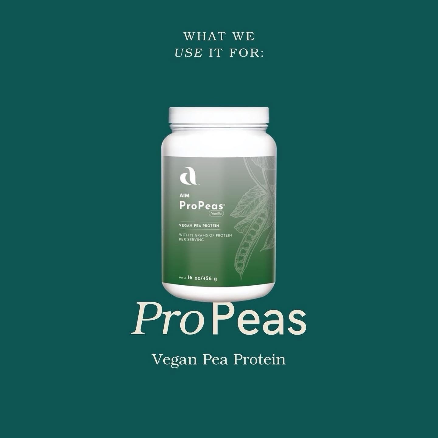 AIM Pro Peas Protein Powder Vanilla Flavor Muscle Builder