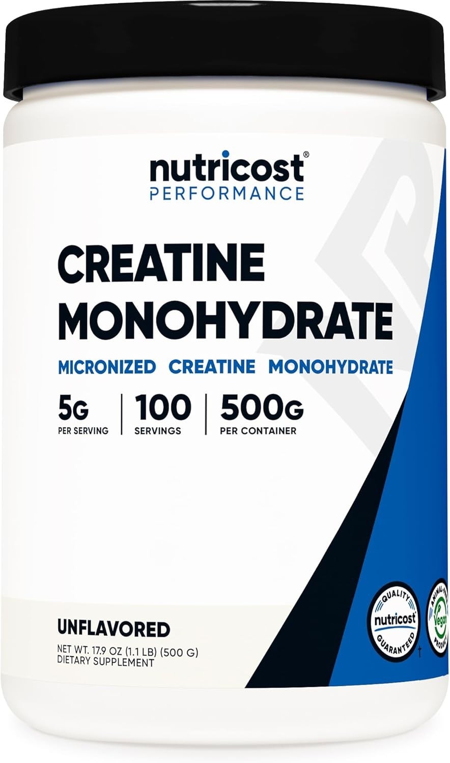 Creatine Monohydrate Micronized Powder 500G, 5000mg Per Serv (5g) – 100 Servings