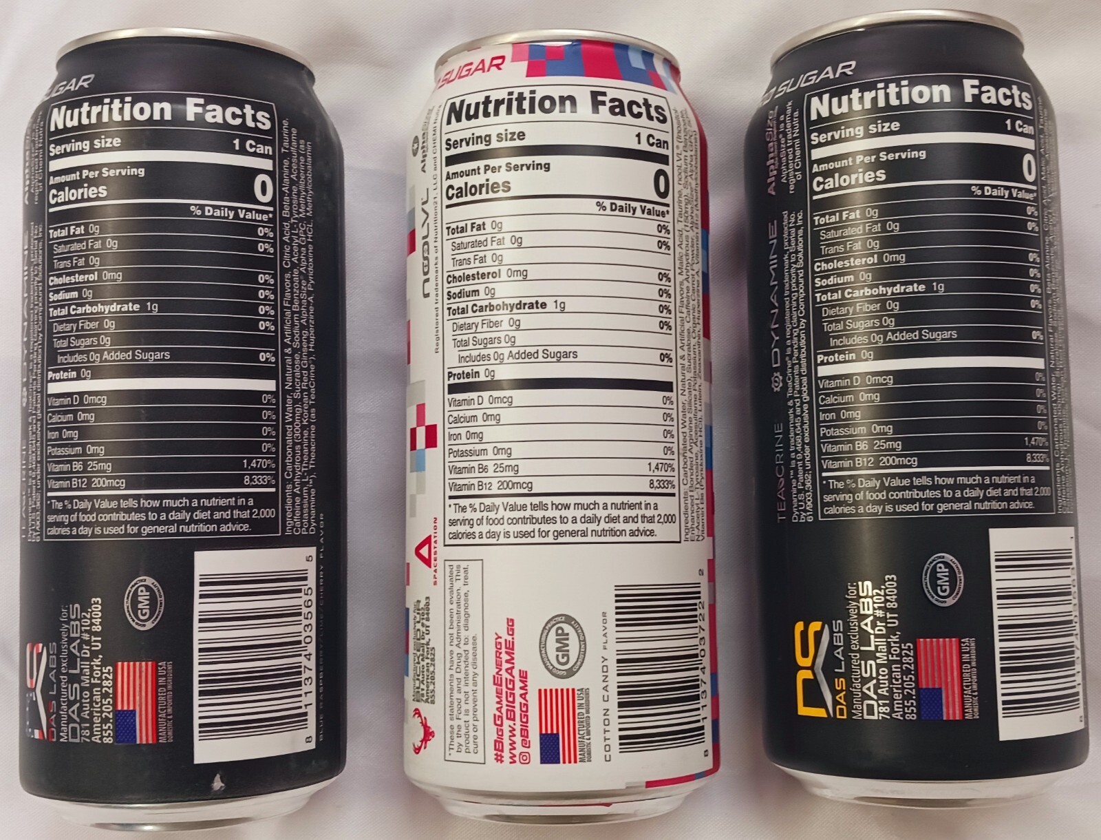 3 BUCKED UP ENERGY DRINKS COTTON CANDY ROCKET POP MANGO TANGO RARE NO SUGAR