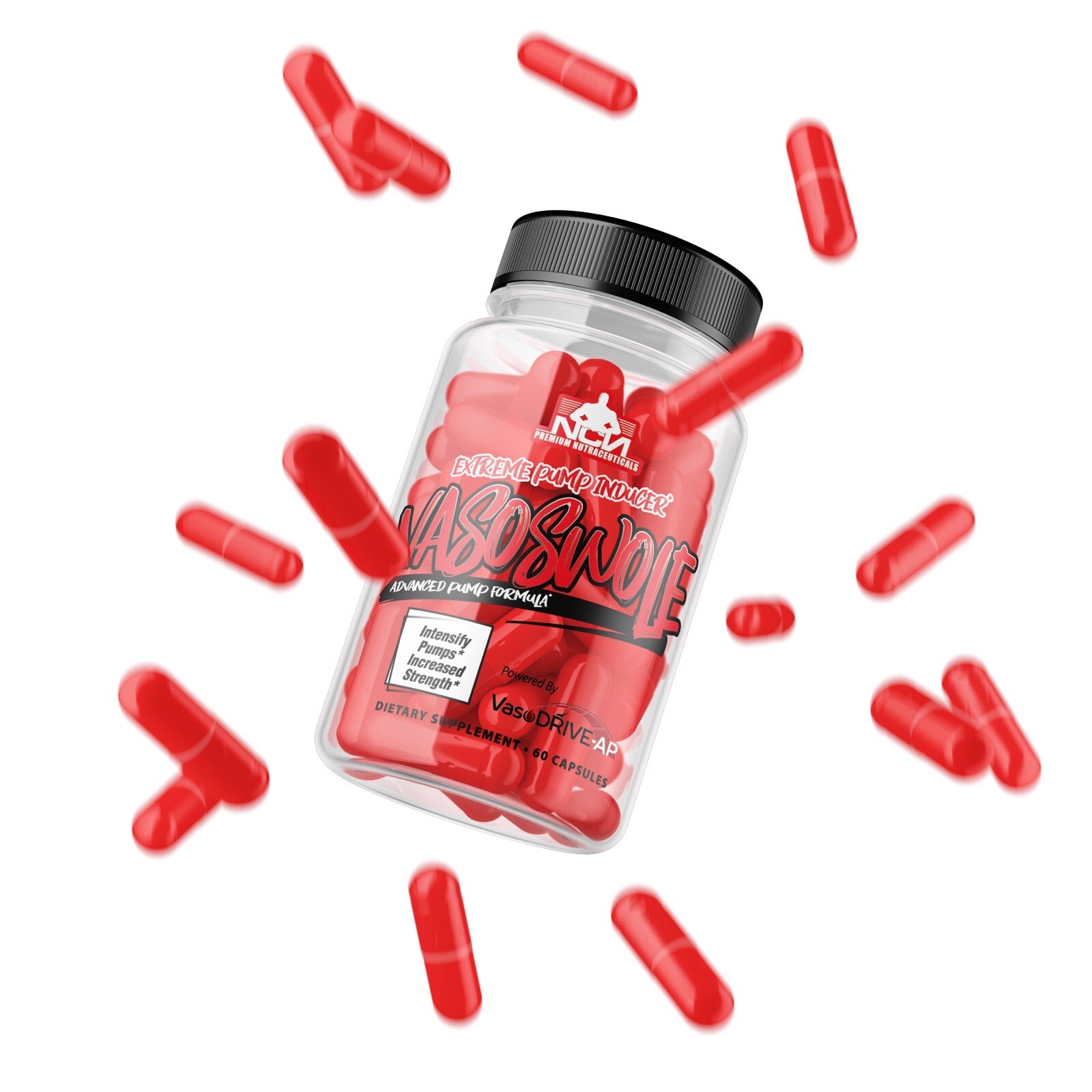 VASOSWOLE Nitric Oxide Pre Workout Booster, Circulation, Recovery, Energy, Pump