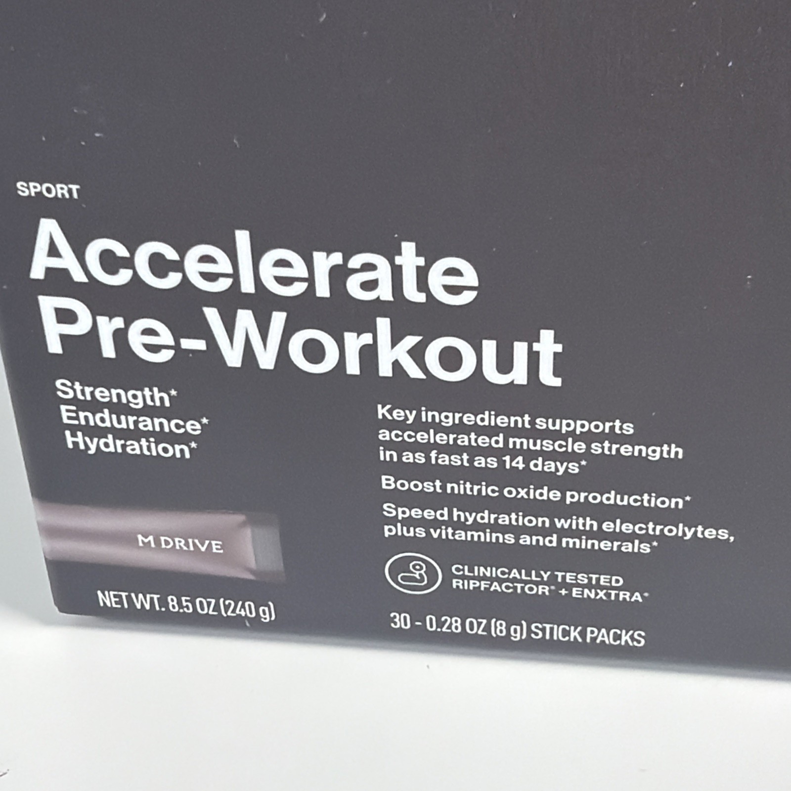 M Drive Accelerate Pre Workout Mix Berry 30 Packs Strength Endurance 06/2027 New