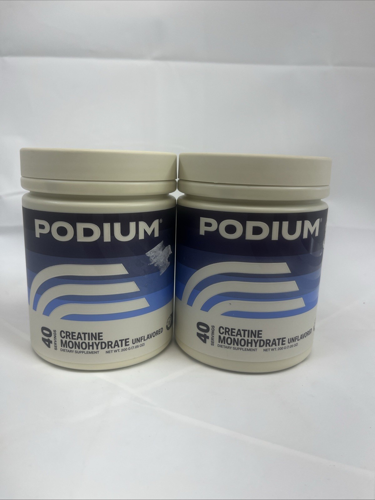 Podium Creatine Monohydrate Powder Unflavored 40 Servings EXP 01/26 Lot of 2