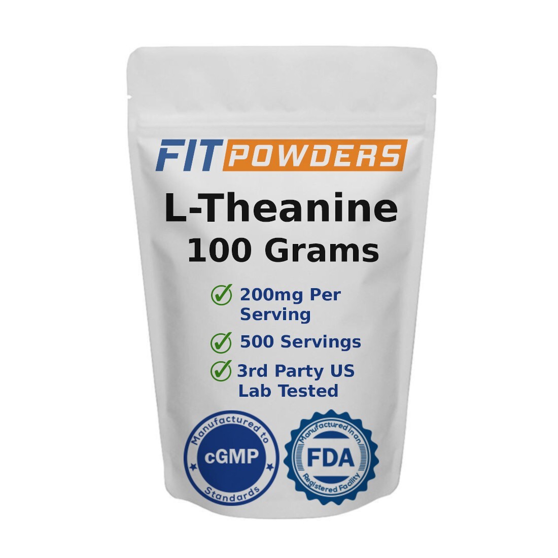 L-Theanine Powder 100% Pure 100 Grams – 3rd Party Tested, Non-GMO, With Scoop