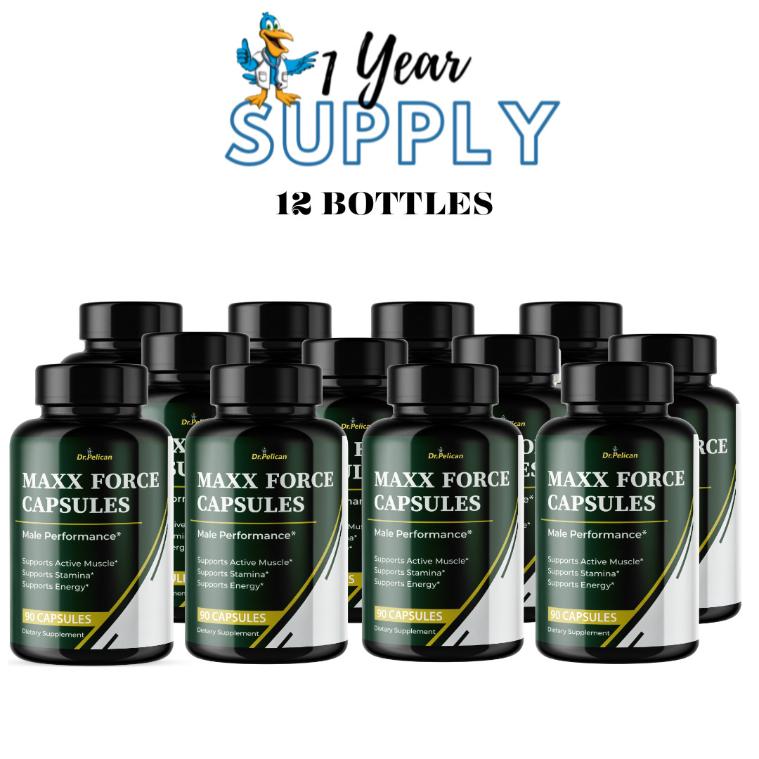 MaxxForce Capsules-Bodybuilding & Men’s Health Support-12 Bottles- 1080 Capsules