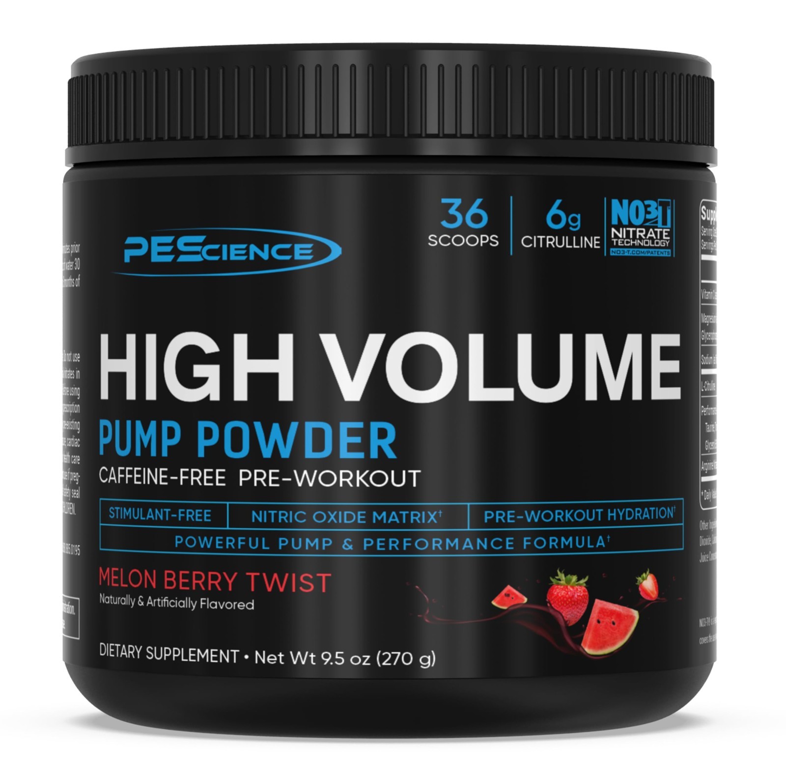 Stim-Free Pre-Workout Powder – Melon Berry Twist, Caffeine-Free, L-Citrulline, 3