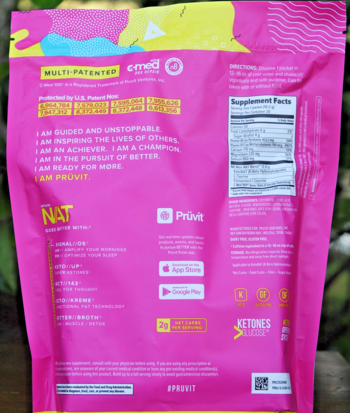 Pruvit Keto OS NAT Ketones – Charged – Raspberry Lemondade, Exp 04/26