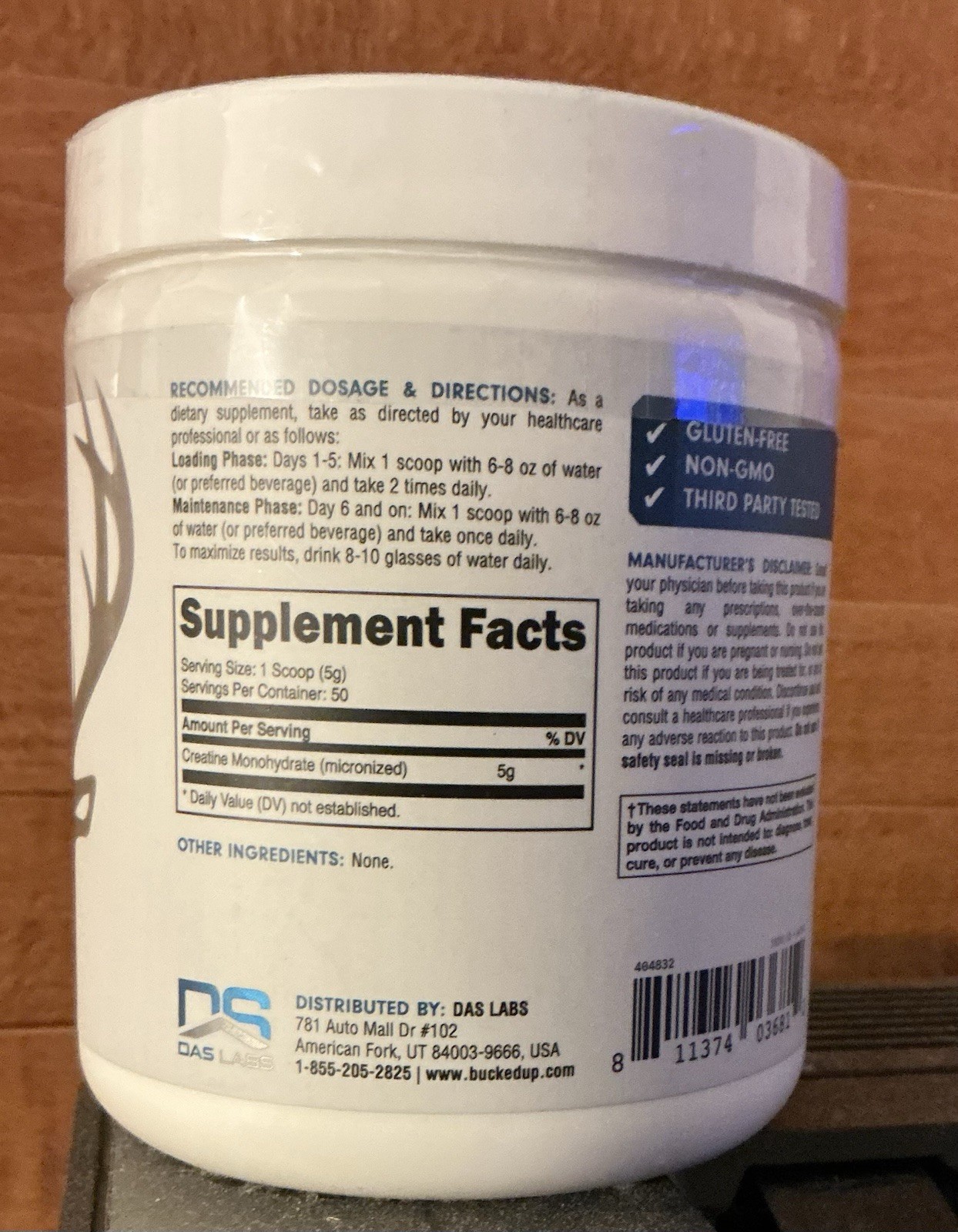 Bucked Up Creatine Monohydrate Micronized 50 Servings Powder Essential 10/26