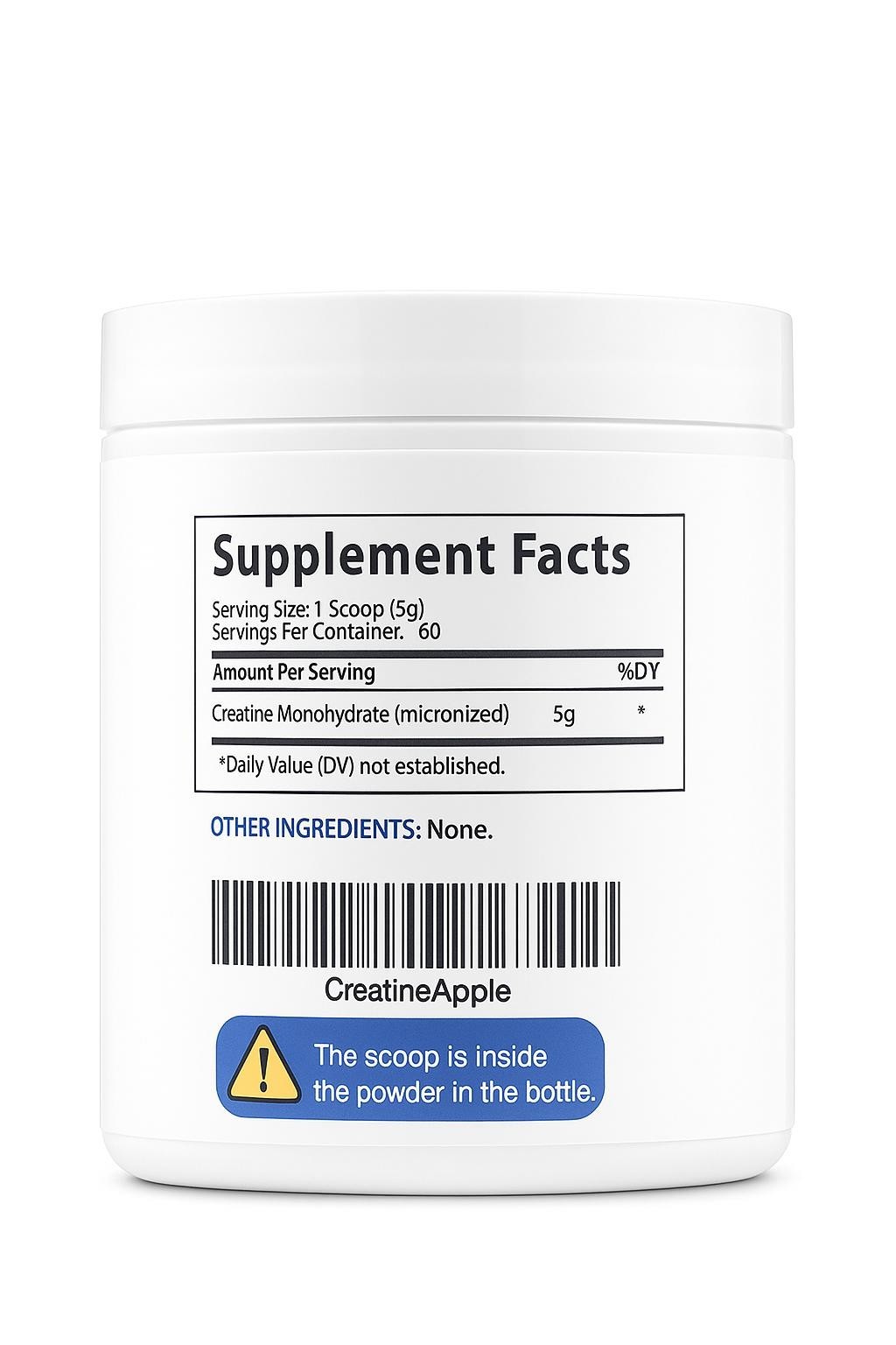 Creatine Monohydrate Powder 5000 mg – Green Apple flavored Fitness Supplement