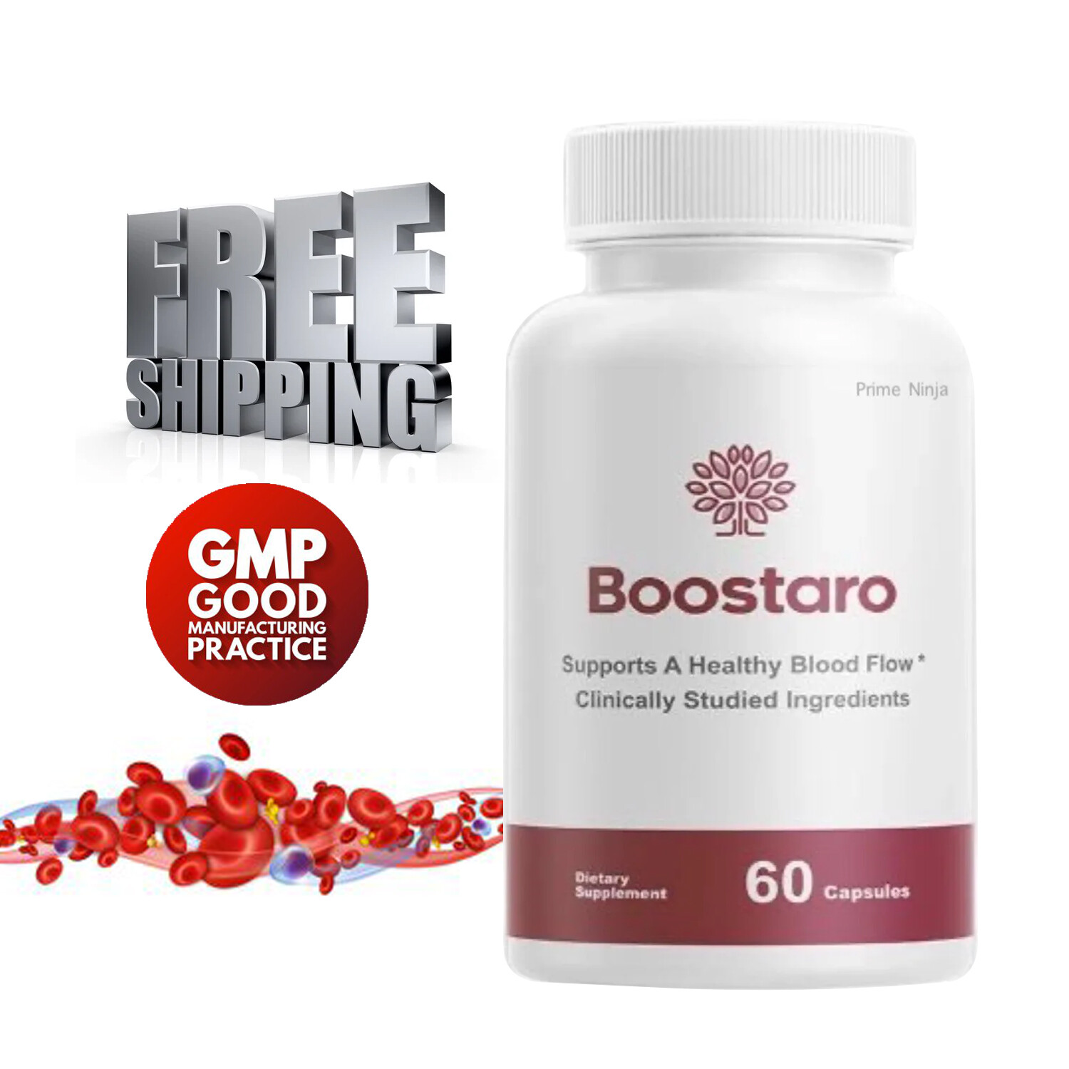 (2 Pack) Male Virility Blood Flow Supplement (60 Capsules)