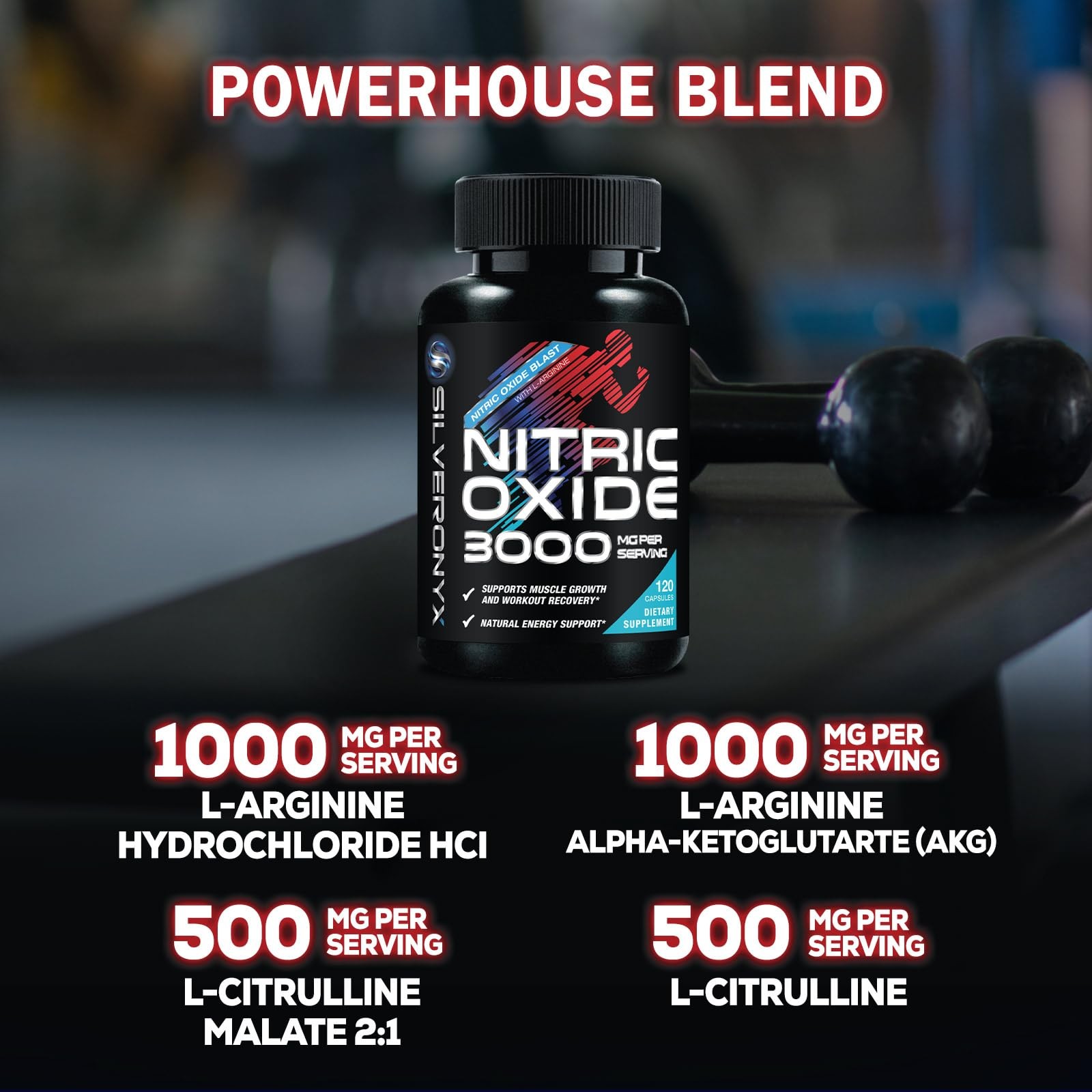 Extra Strength Nitric Oxide Booster – 3X 120 Count (Pack of 1)