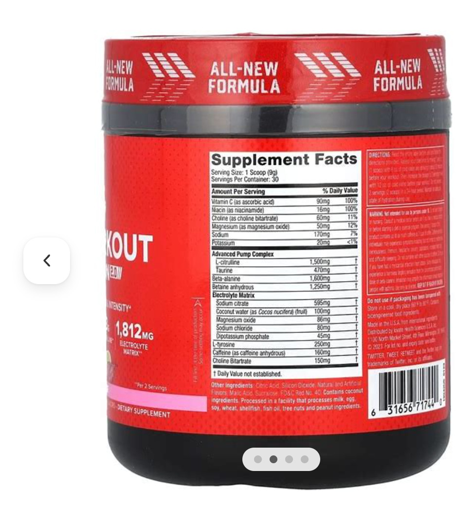 Six Star Pre-Workout Powder for Men & Women, Pink Lemonade 9.63 oz (273 g)