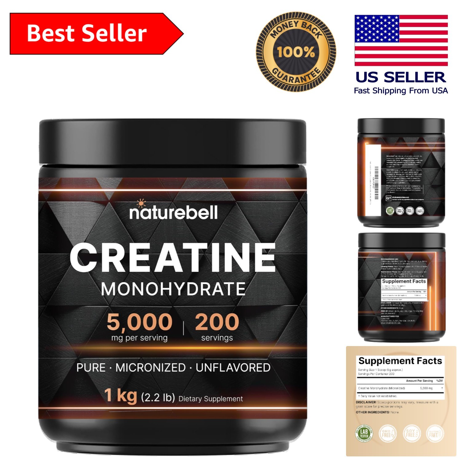 Ultra-Pure Micronized Creatine 2.2 lb | Support Muscle Growth & Energy |