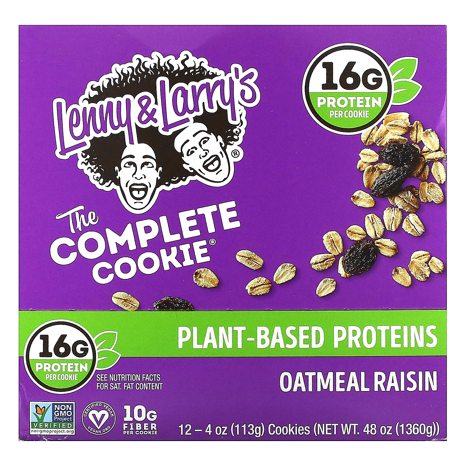 The Complete Cookie, Oatmeal Raisin, 12 Cookies, 4 oz (113 g) Each