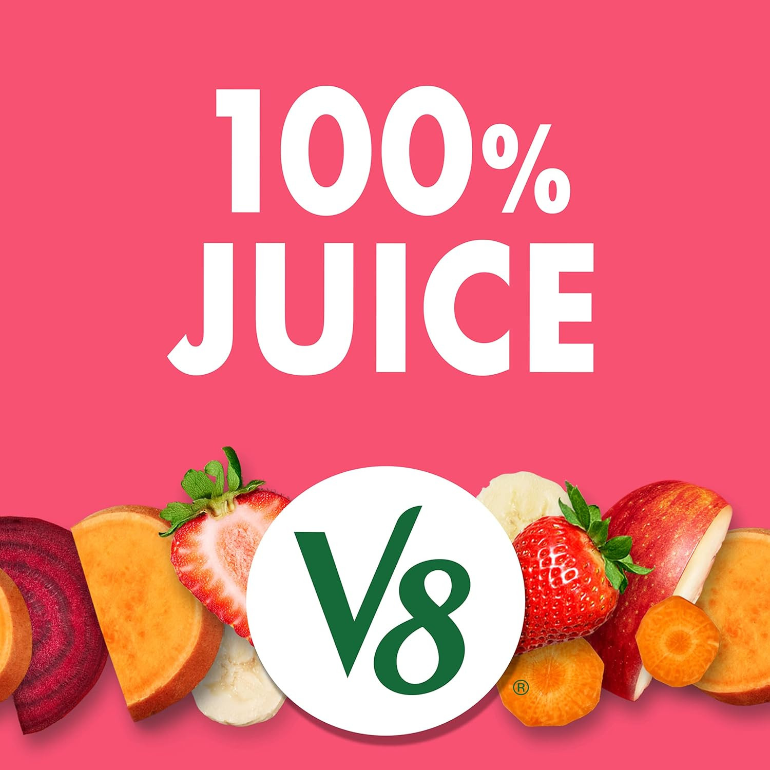 Strawberry Banana 100% Fruit and Vegetable Juice, 8 fl oz Can (6 Pack) (Case of