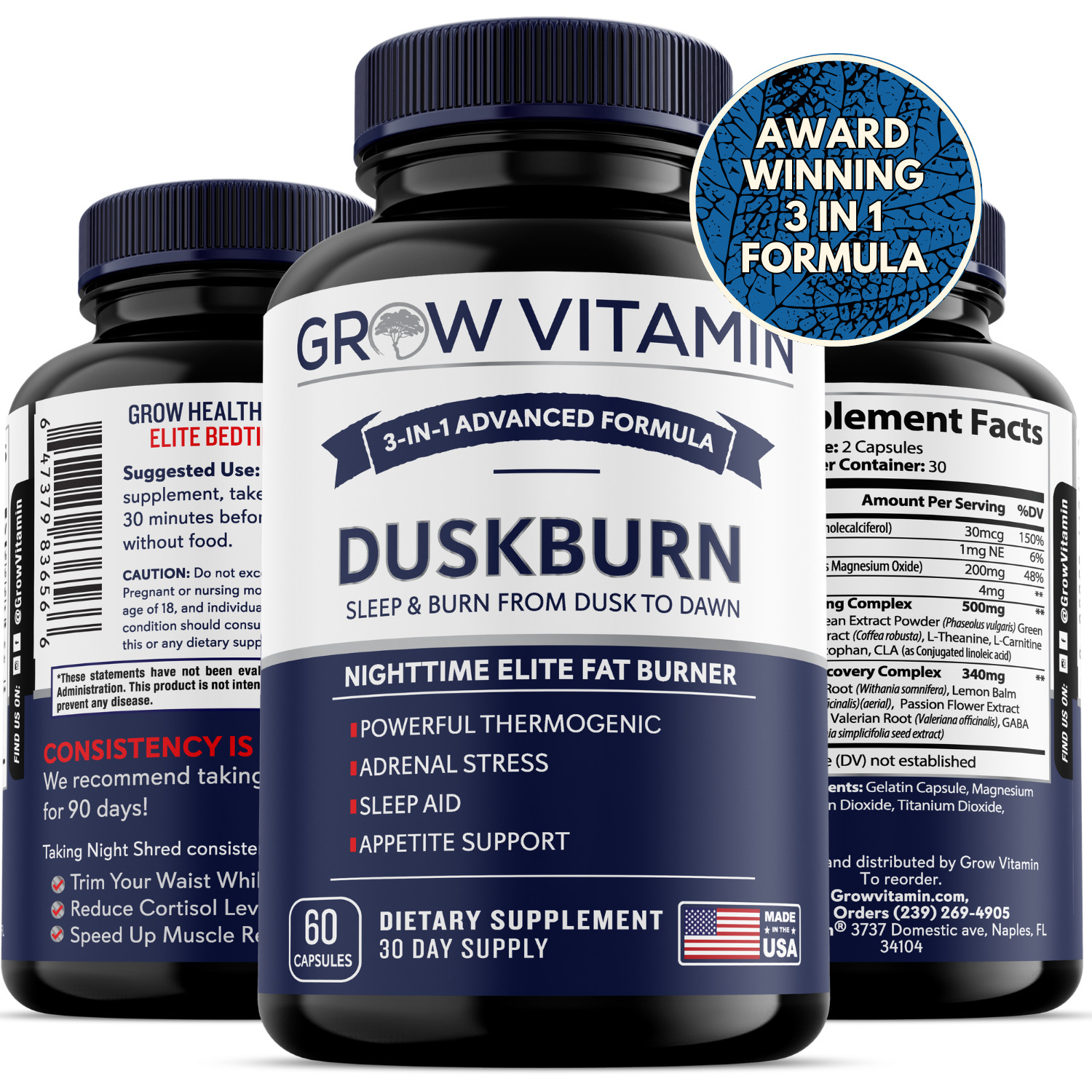 BPI Sports Nite Burn: Night Time Sleep Aid & Fat Burner for Diet, Weight Loss