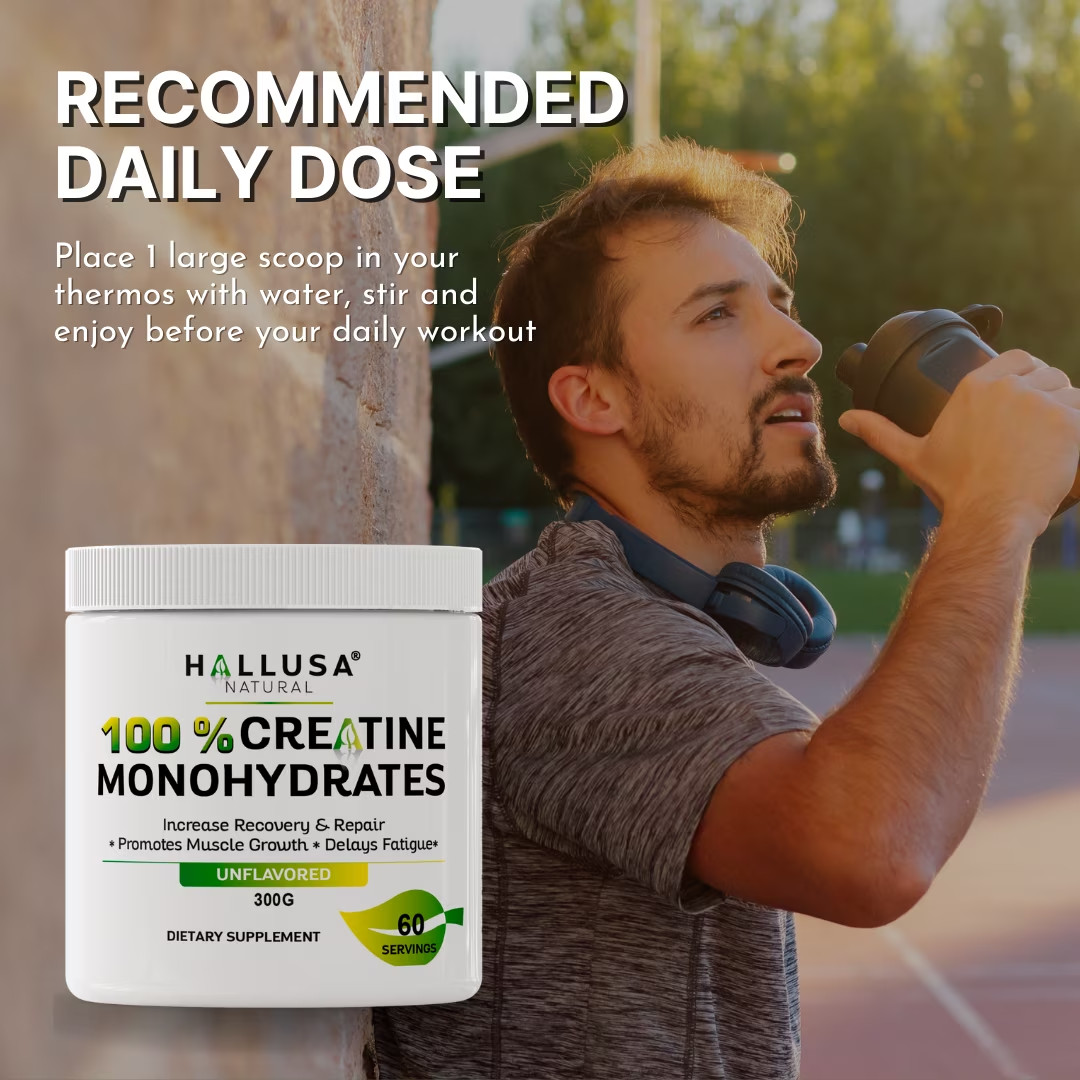 Creatine Monohydrate – Boosts Strength, Muscle Growth & Recovery – 60 Servings