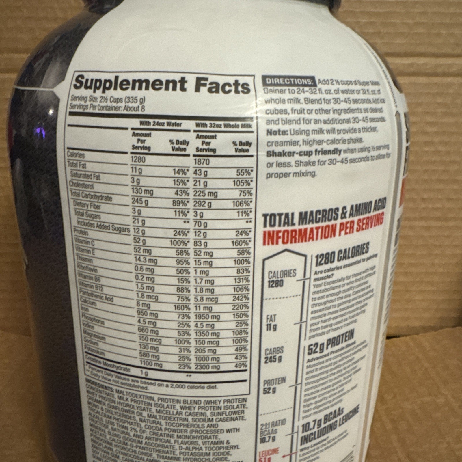 Dymatize 6lb Super Mass Gainer High Protein Carb Blend Rich Chocolate Exp01/2028