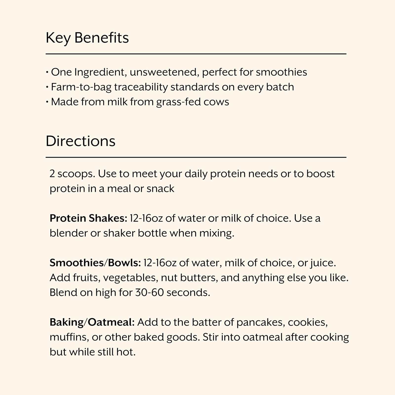 Whey Protein Powder, Grass Fed, Unsweetened, Hormone Free 25g Protein per Se…
