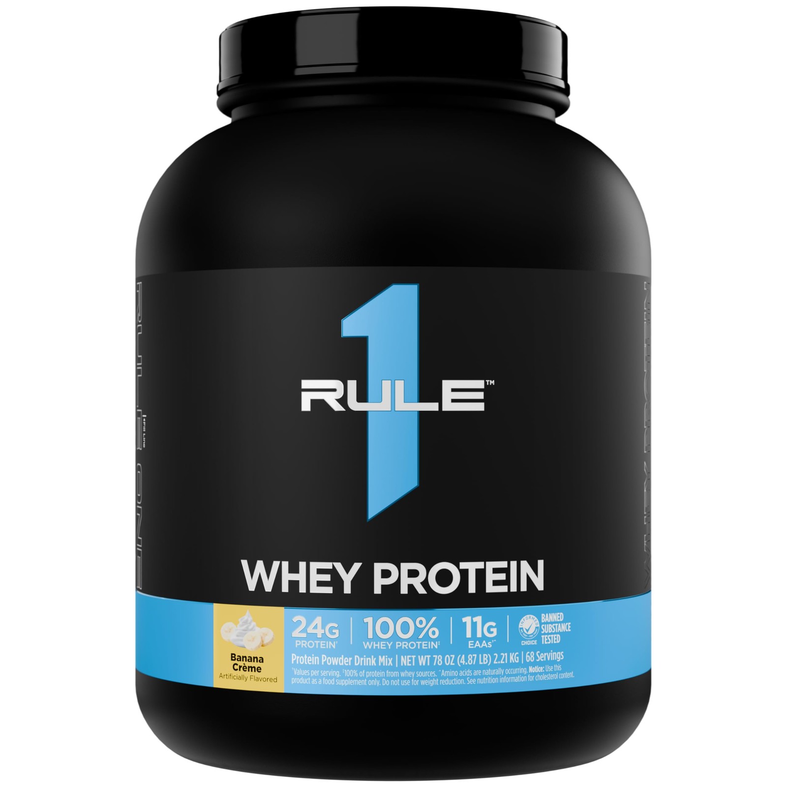 Rule 1 Whey Protein – 24g Fast-Acting Protein from All-Whey Sources with Natu…