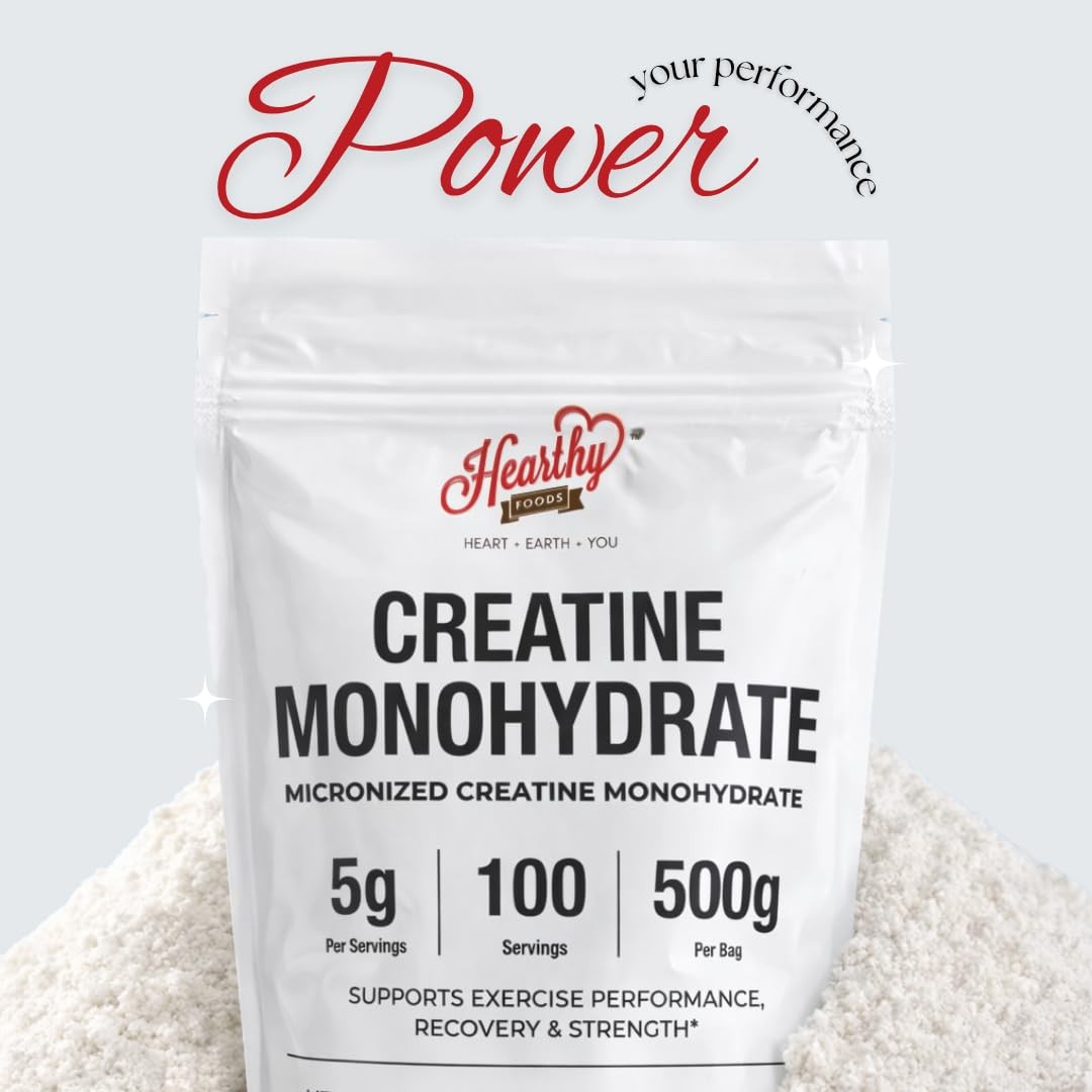 Creatine Monohydrate Micronized Powder 500G 100 Servings, 5000mg Per Serving…