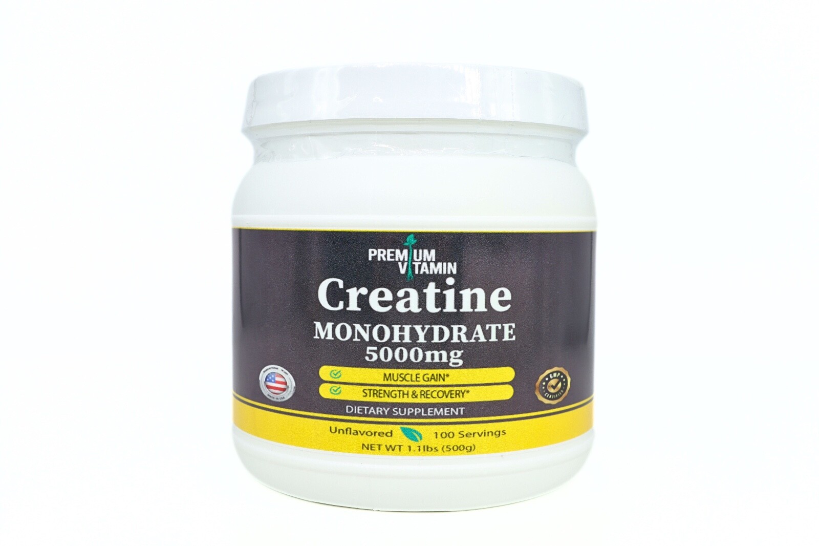 Creatine Monohydrate Powder 5000mg – 5 Grams Per Serving