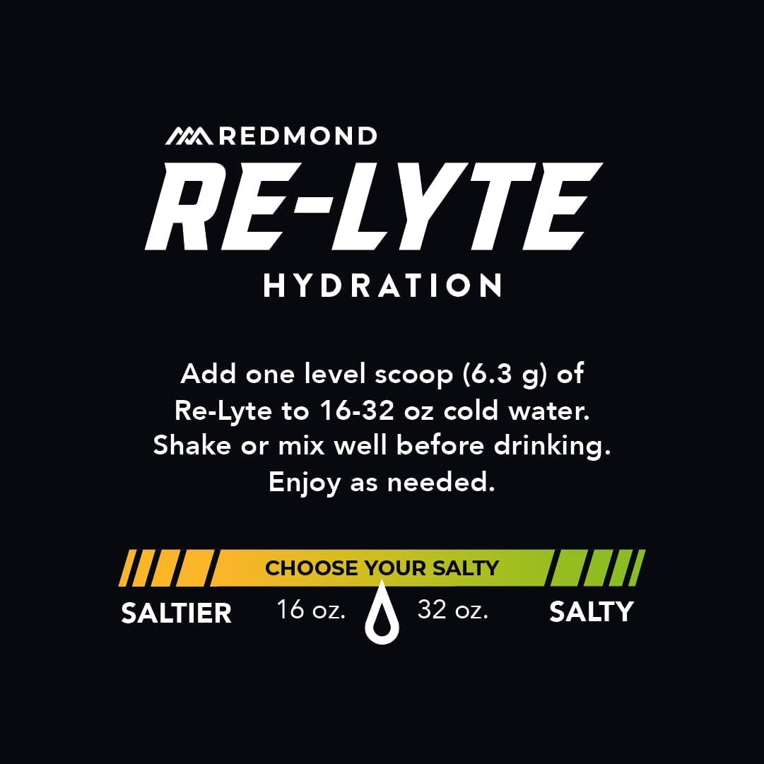 REDMOND Re-Lyte Hydration Electrolyte Powder Mix (Strawberry Lemonade), 60 servs