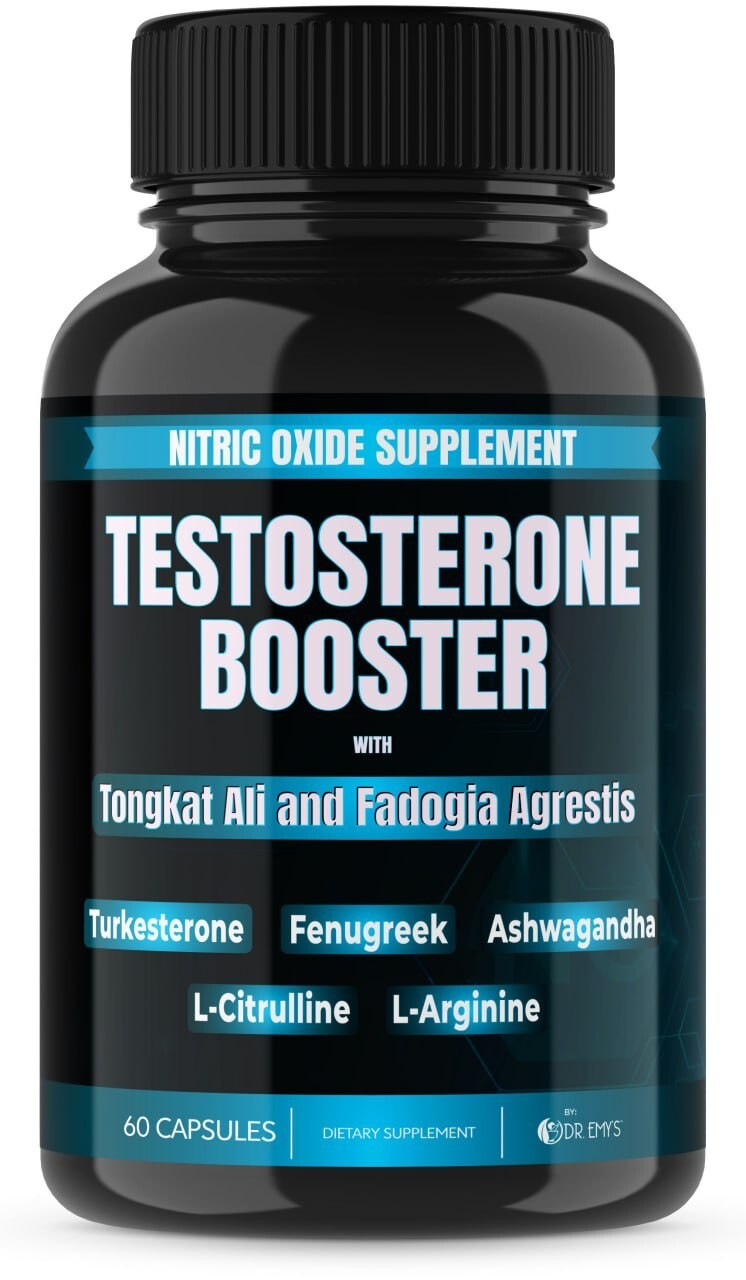 (1 Pack) Testosterone Supplement Booster Capsules Blood Flow Nitric Oxide