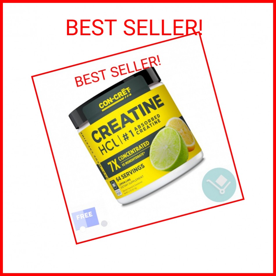 CON-CRET Creatine HCl Powder | Muscle, Cognitive, Cellular Energy Support | No B
