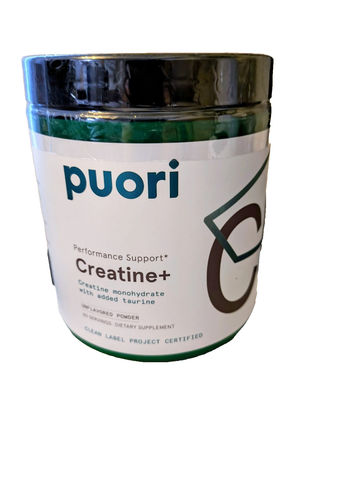 PUORI CREATINE+ WITH TAURINE UNFLAVORED POWDER SUPPLEMENT BRAND NEW &SEALED