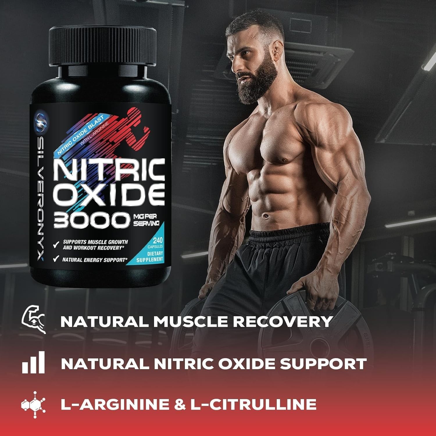 L-Arginine & Citrulline Malate Booster – 240 Capsules for Energy Support