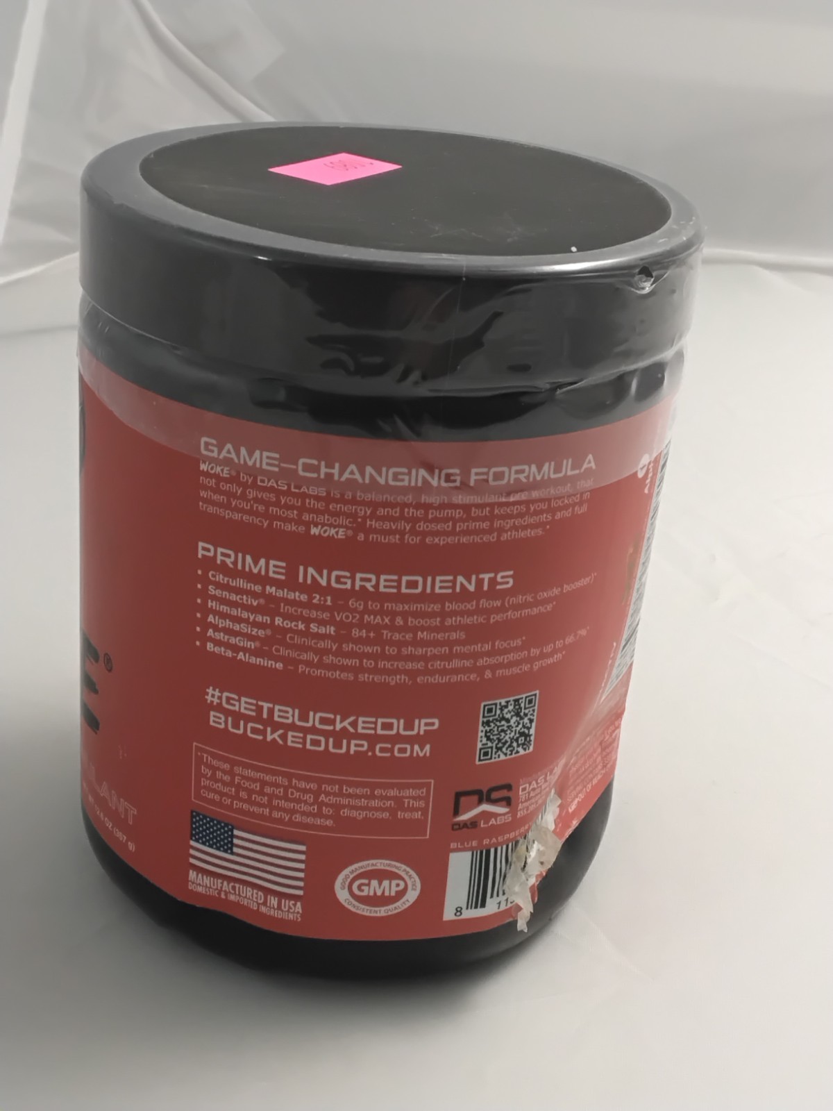 Woke Pre Workout High Stimulant Supplement Powder Rocket Pop 12.6 Oz