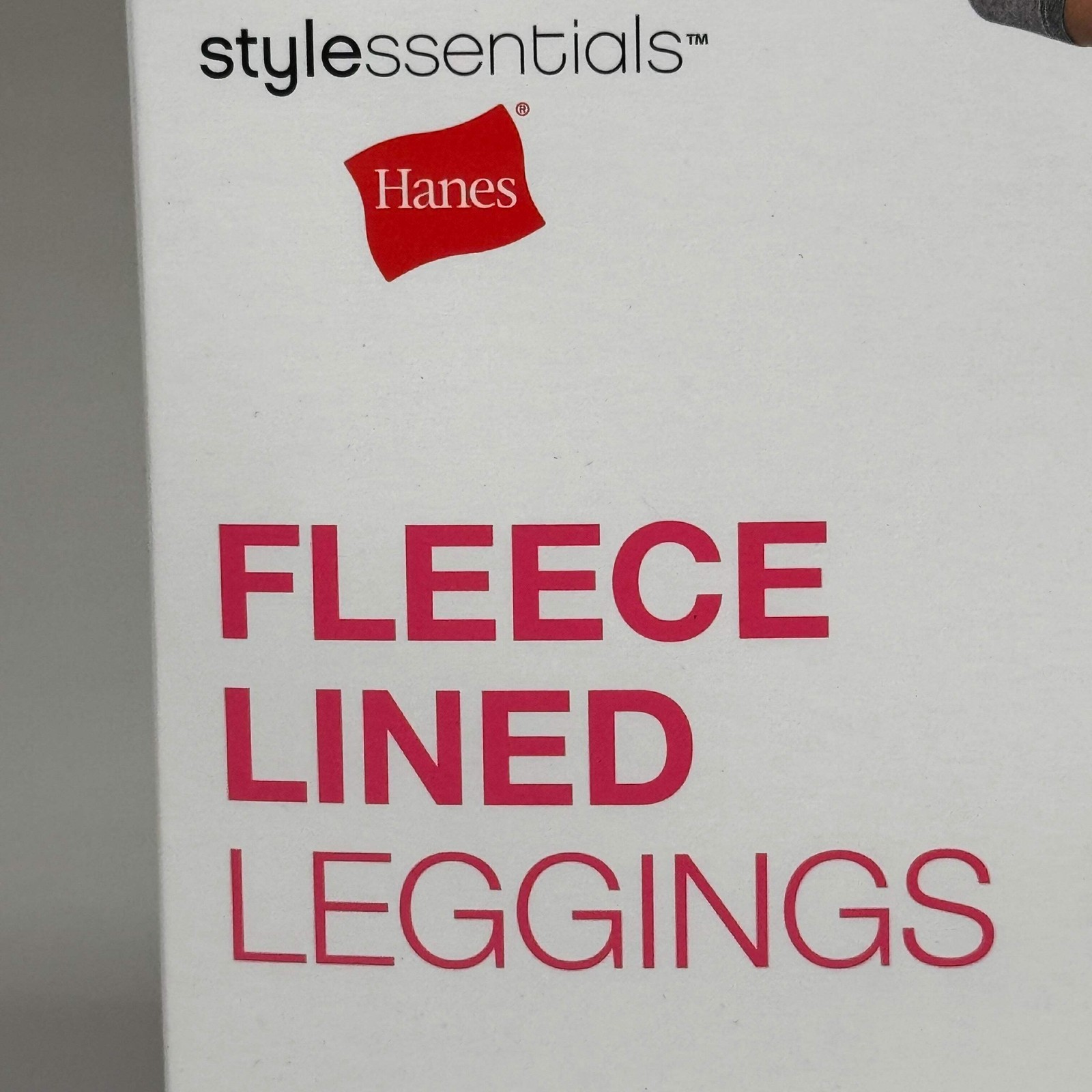 HANES (2 PACK) Style Essentials Fleece Lined Leggings Womens Sz L Blackout 28466