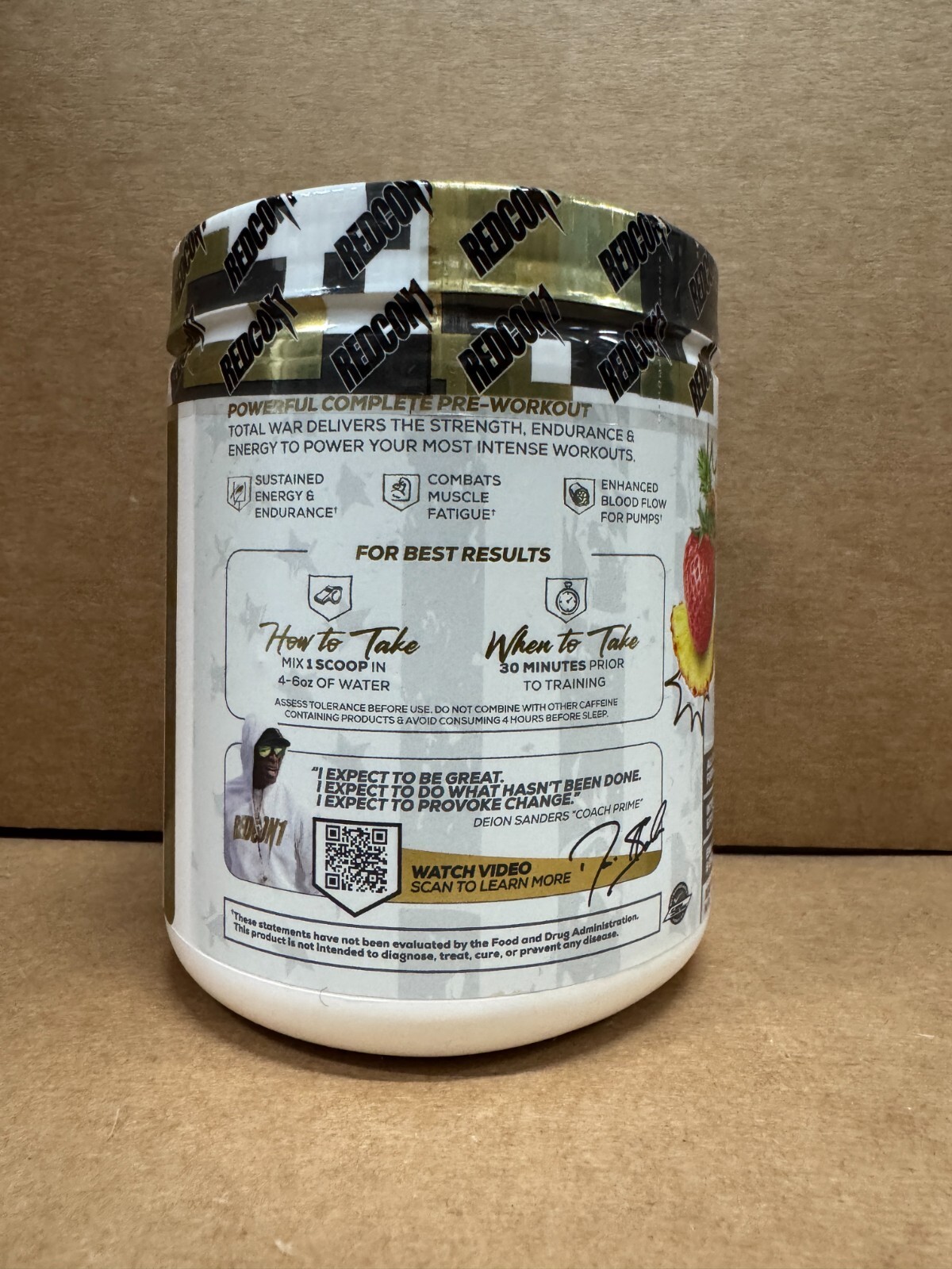 REDCON1 TOTAL WAR Pre Workout 30 Serv Primetime Punch Free Ship 2027 EXP SALE