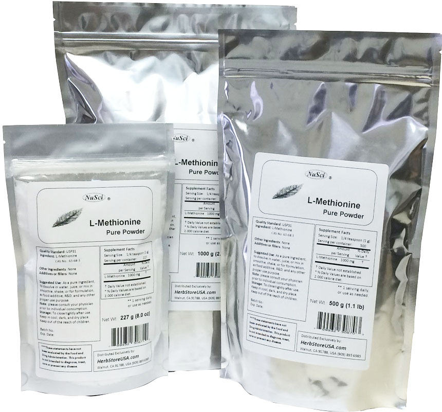 NuSci Pure L-Methionine Powder 227g(8.0oz) joint hair health