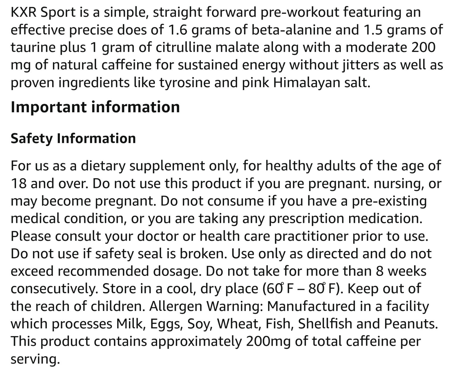 VMI Sports KXR SPORT Preworkout 8oz Size (30 Serv) Peach 🍑 Rings BEST BY 11/26