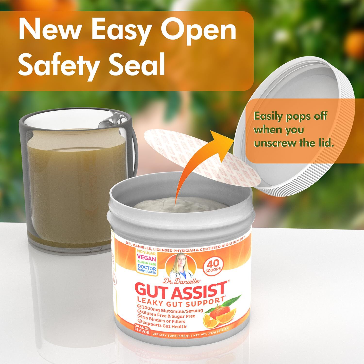 Doctor Danielle Gut Assist – Leaky Gut Repair Supplement Powder – Glutamine A…