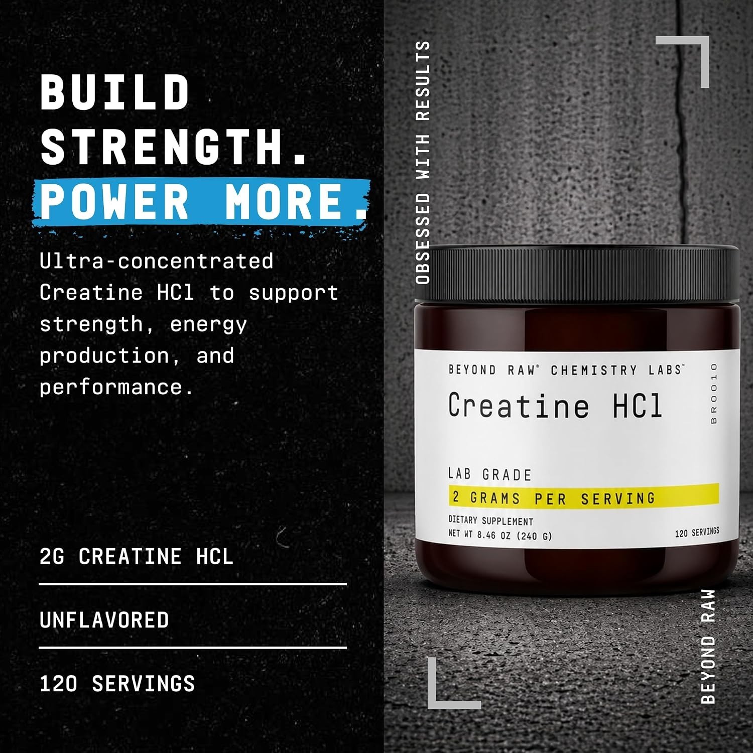 Science-Backed Creatine HCl Powder, Lab Grade, for Muscle Strength and Growth…