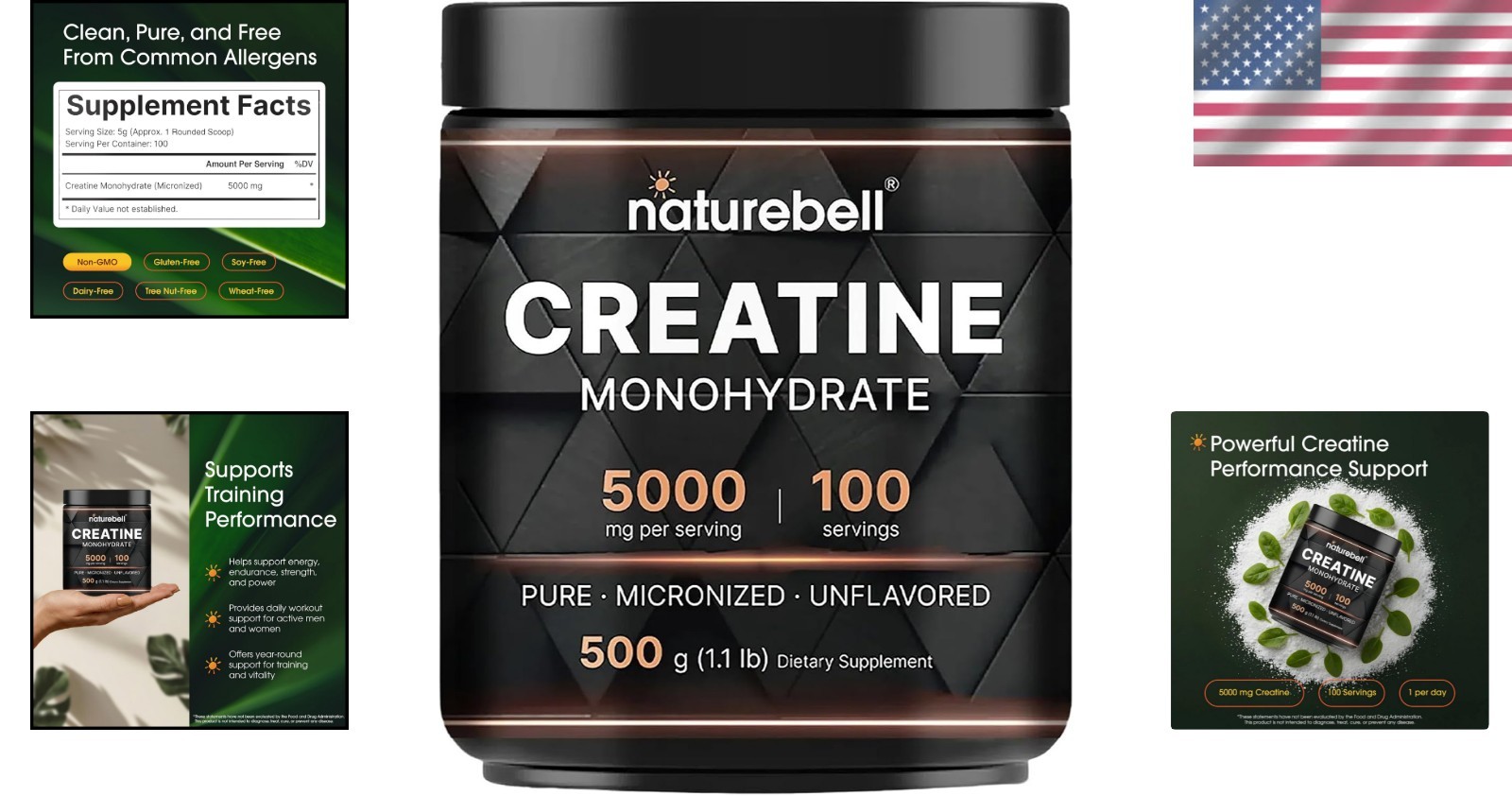 Creatine Monohydrate Powder – 500g Micronized Energy Support for Workout