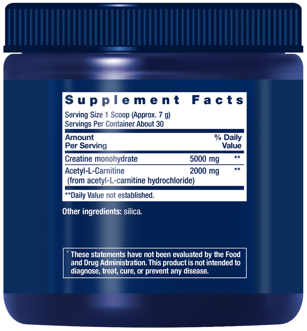 Creatine & Acetyl-L-Carnitine Energy Plus Life Extension