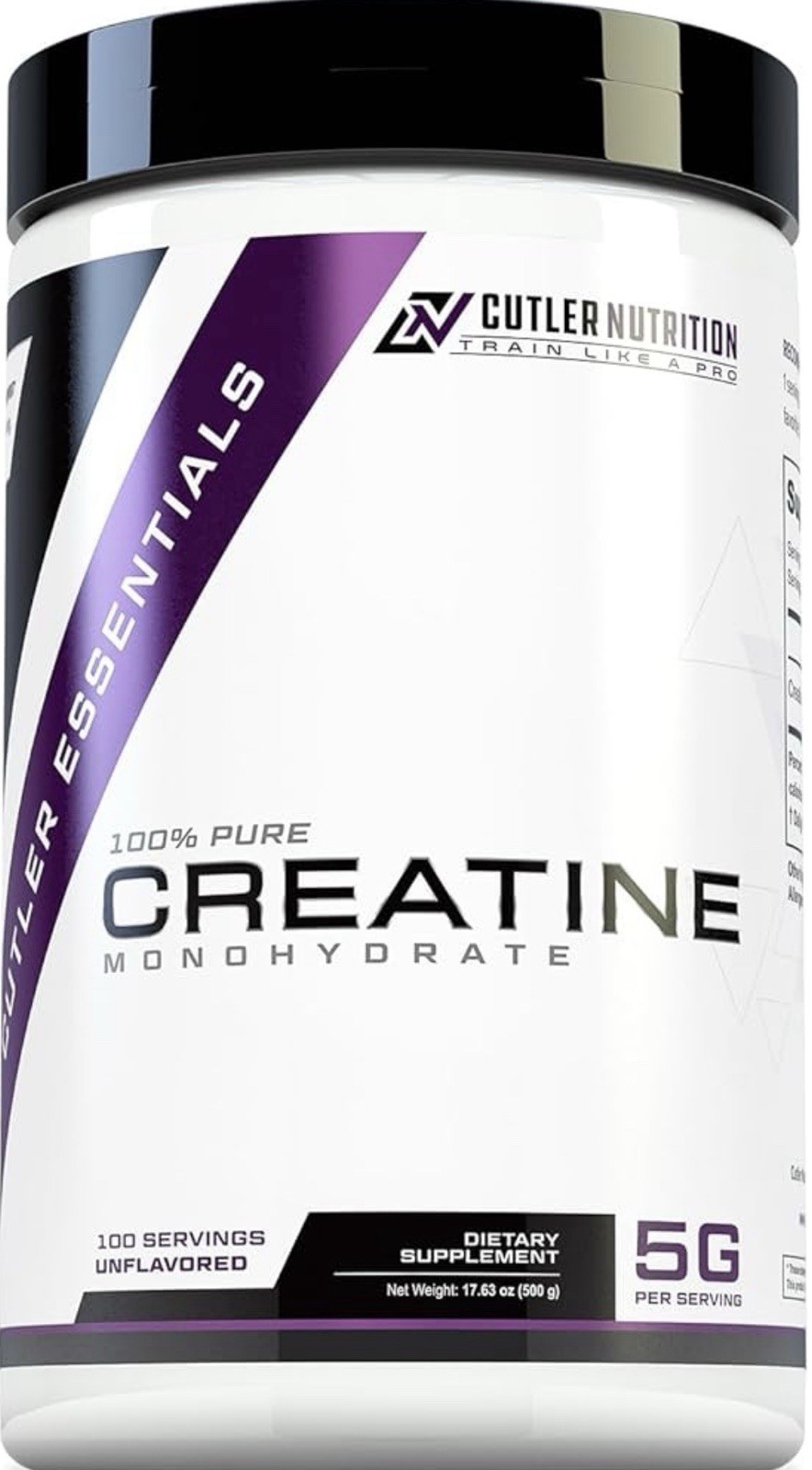 Cutler Nutrition Creatine Monohydrate Supplement Unflavored 5 Pack