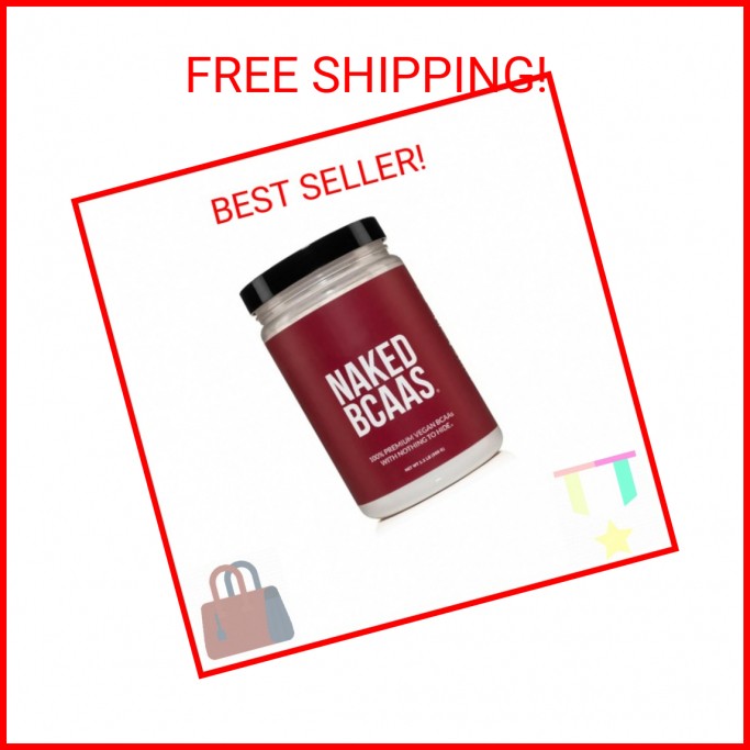 NAKED BCAAs Amino Acids Powder, Only 1 Ingredient, Pure 2:1:1 Formula, Vegan Unf