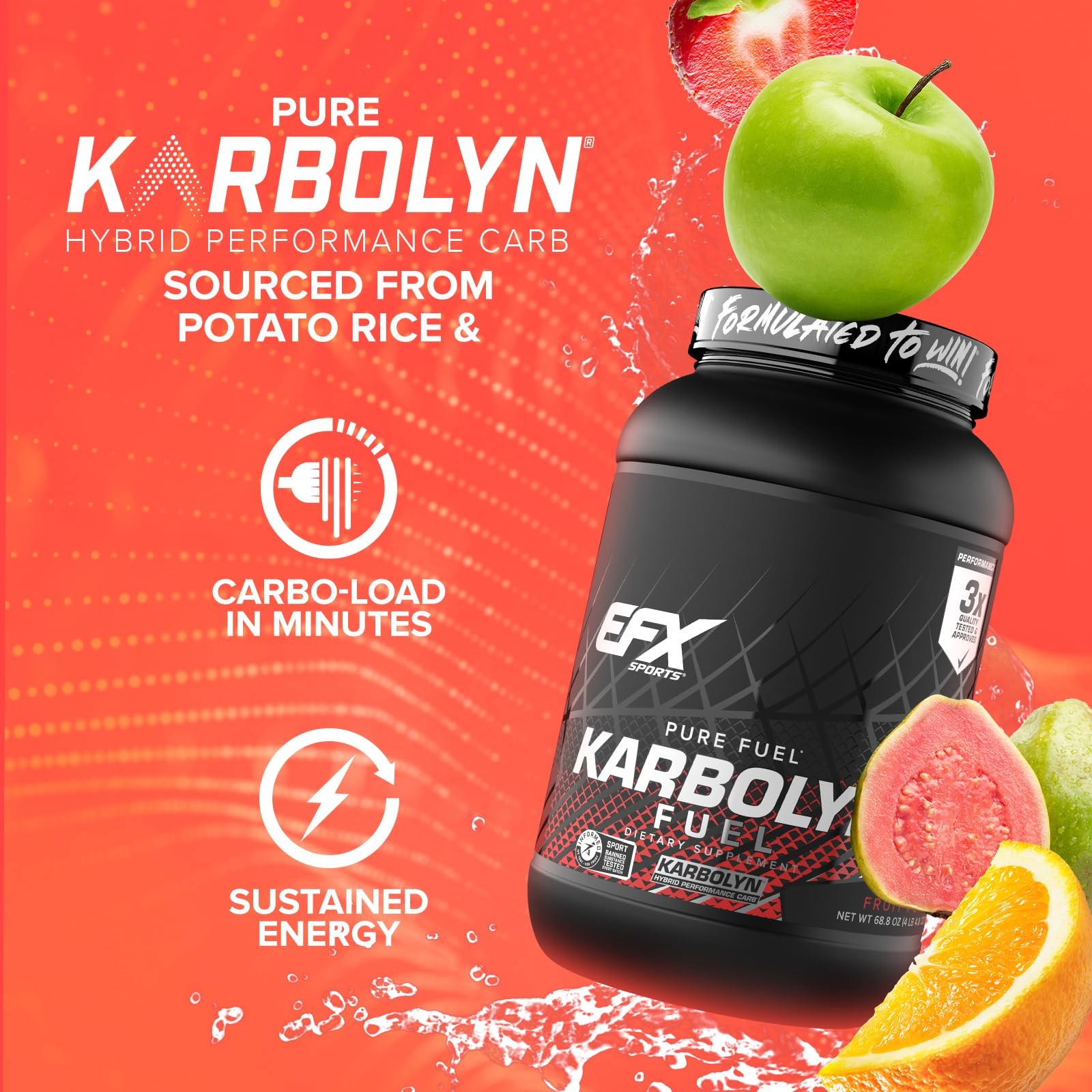 EFX Sports Karbolyn Fuel | FastAbsorbing Carbohydrate Powder | Carb Load, Sus…